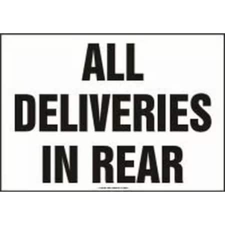 Accuform All Deliveries In Rear, Plastic, 14 in x 20 in, Mounting Holes MVHR502VP